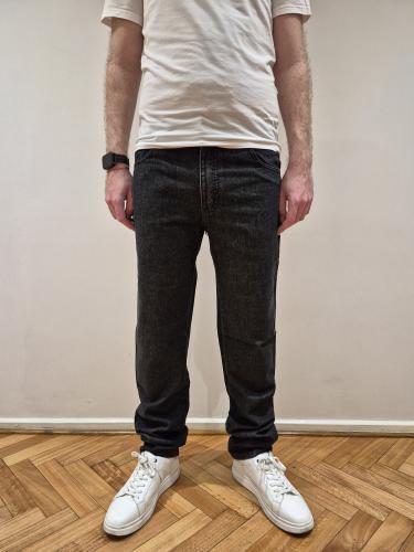 Jean Clasico Negro Costura Gruesa