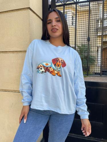 Remera Manga Larga , Algodón Peinado