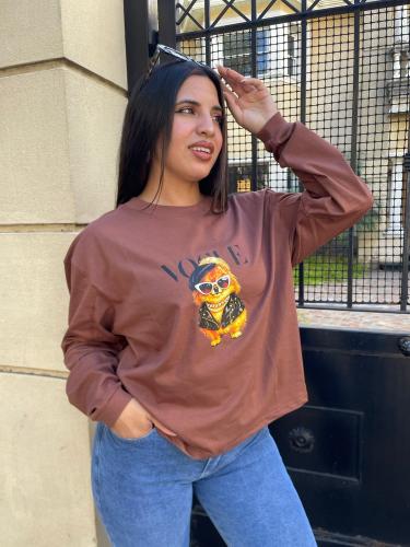 Remera Manga Larga , Algodón Peinado - Miniatura 2
