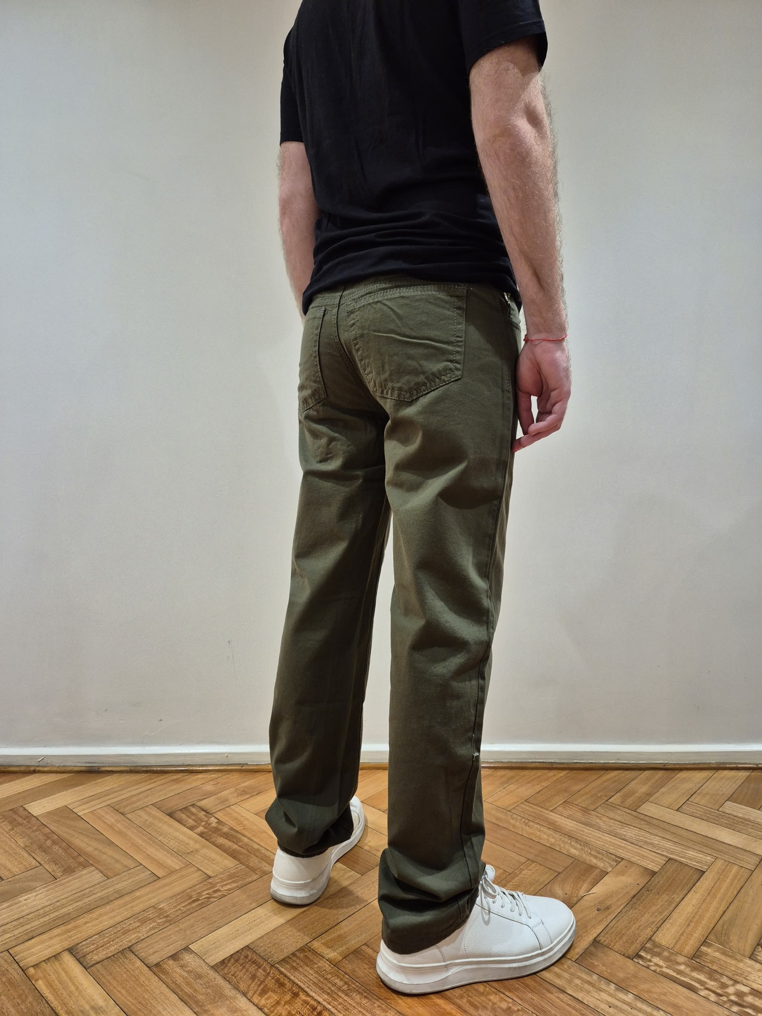 Pantalón de Gabardina Clásico Verde - Imagen 2