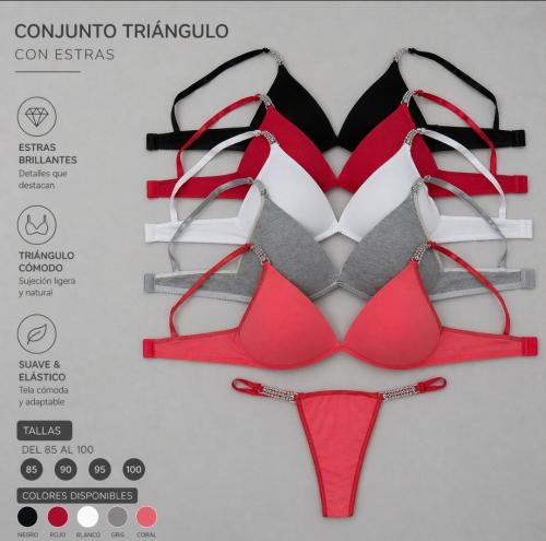 Conjunto Triángulo con Strass