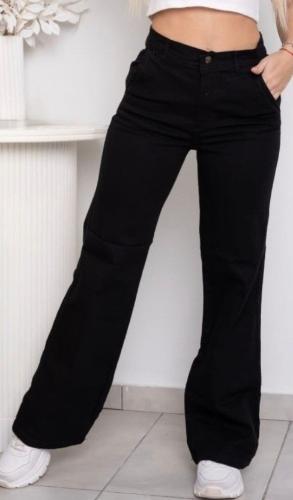 Wide Leg Elastizado Negro