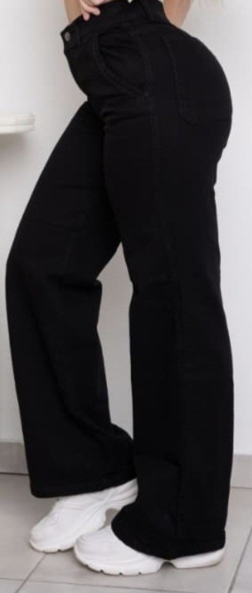 Wide Leg Elastizado Negro - Imagen 2