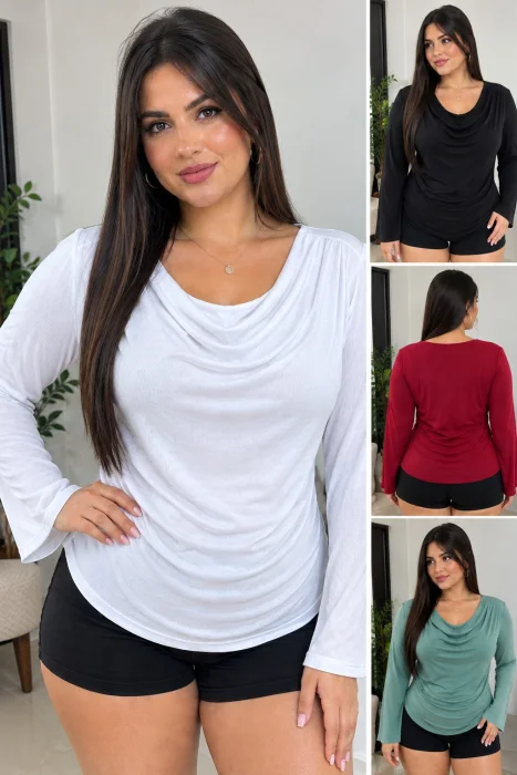 Blusa Escote Caido