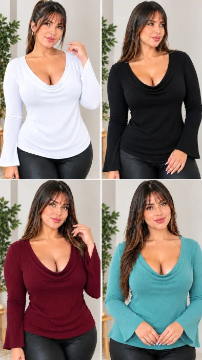 Blusa Escote Caido