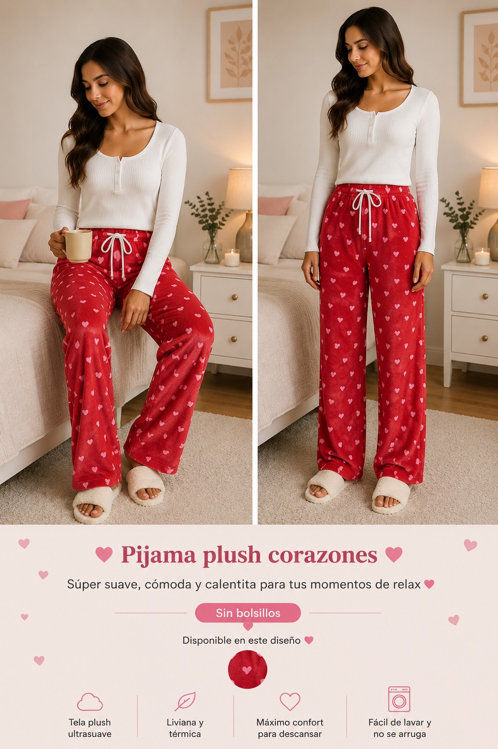 Pantalon Pijama de Plush Bifaz - Imagen 3