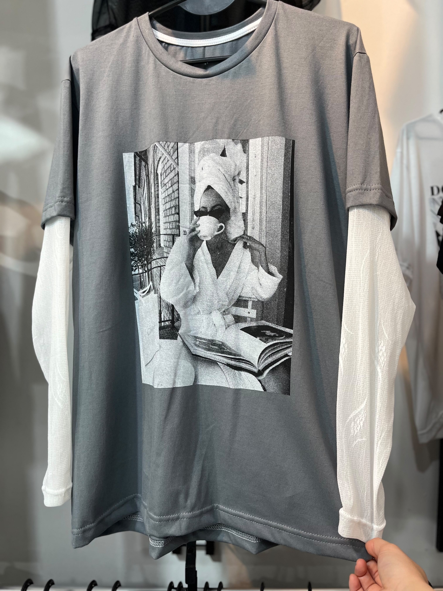 Remeron Corto Oversize con Mangas de Tul 001 Paris - Imagen 3