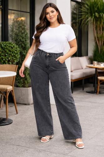Jeans Wide Led Talle Especial