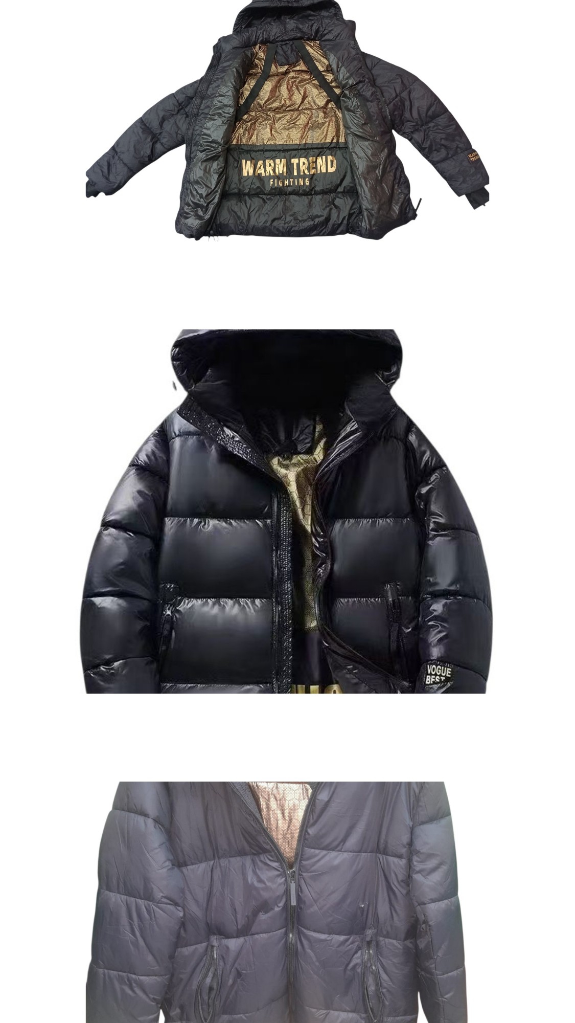 Campera Importada Golden Black Impermeable - Imagen 4