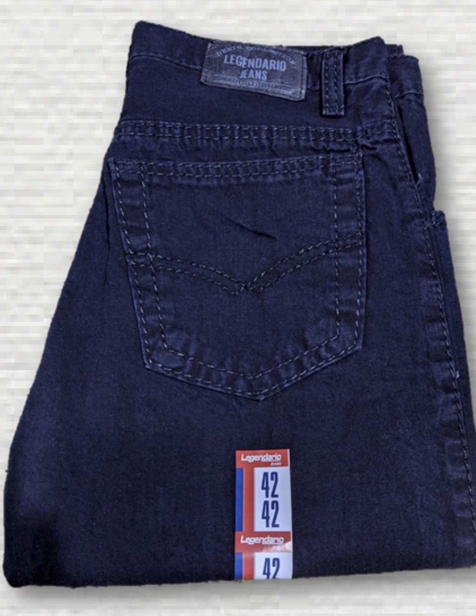 Jean Clásico Blue Black Costura Gruesa Talle Especial - Imagen 3