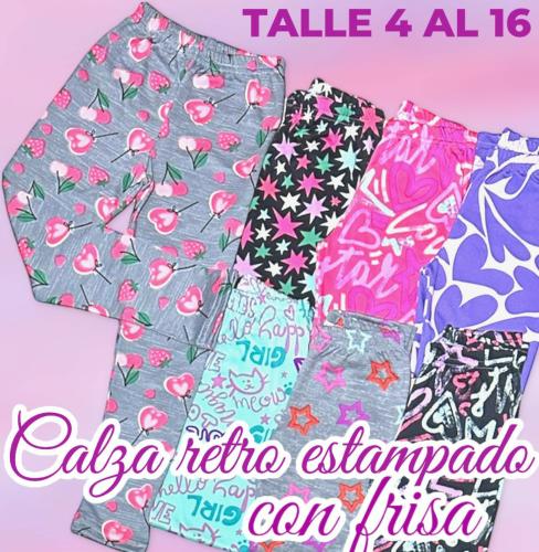 Calzas Retro Estampado con Friza