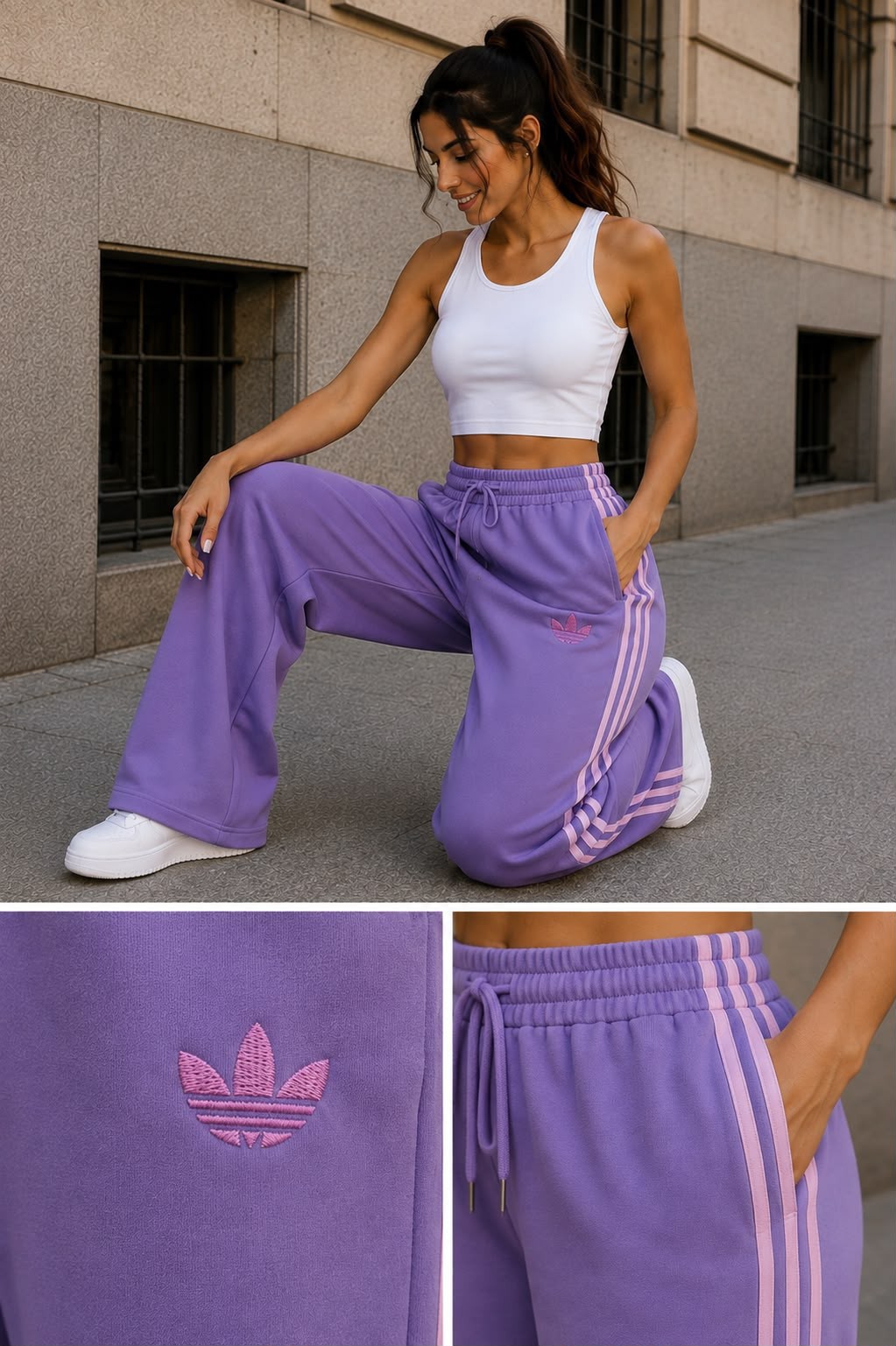 Palazo Adidas Bordado Premium  Tendencia - Imagen 4