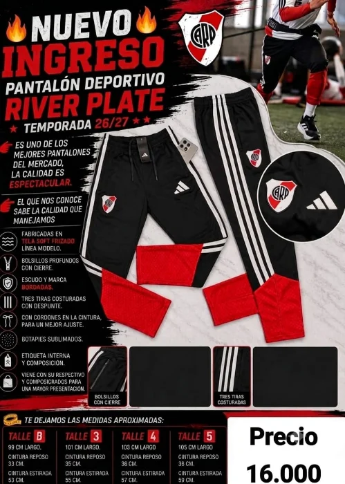 Pantalones Afa /river/boca