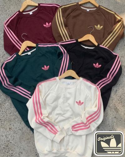 Buzo Adidas Algodon Frisa Retro Flor - Miniatura 3