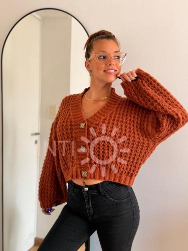 Cardigan Lana Frizada