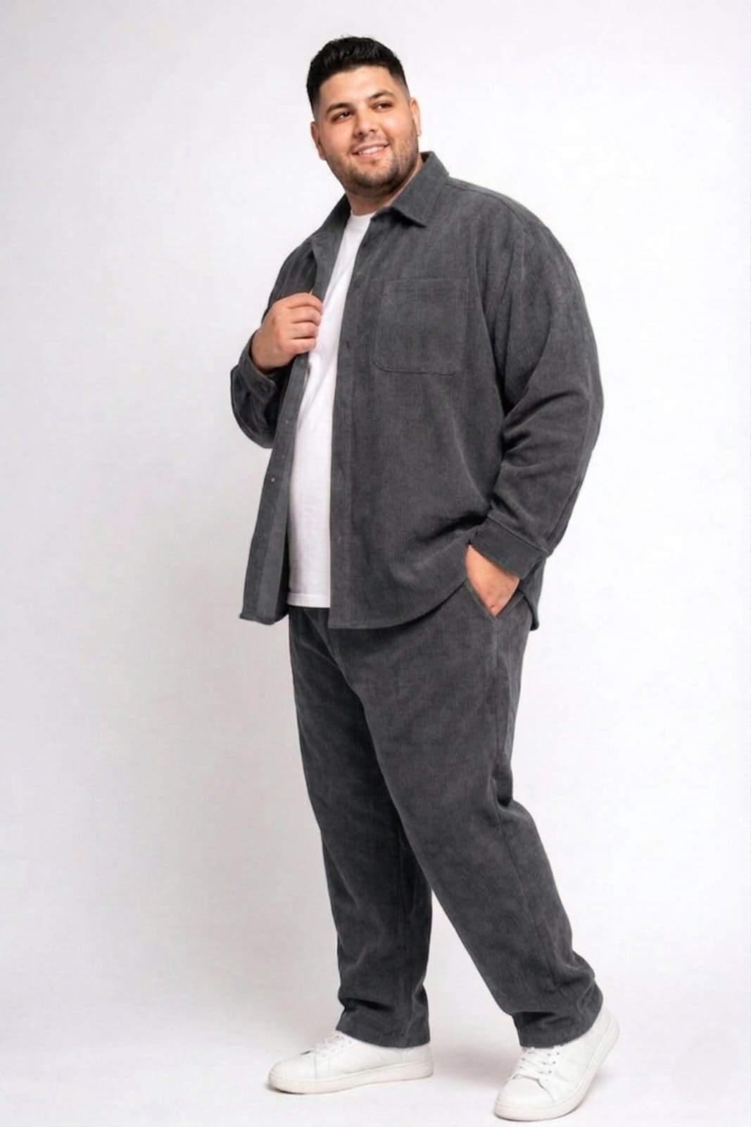 Camisaco Corderoy Liviano Talles Especiales - Imagen 1