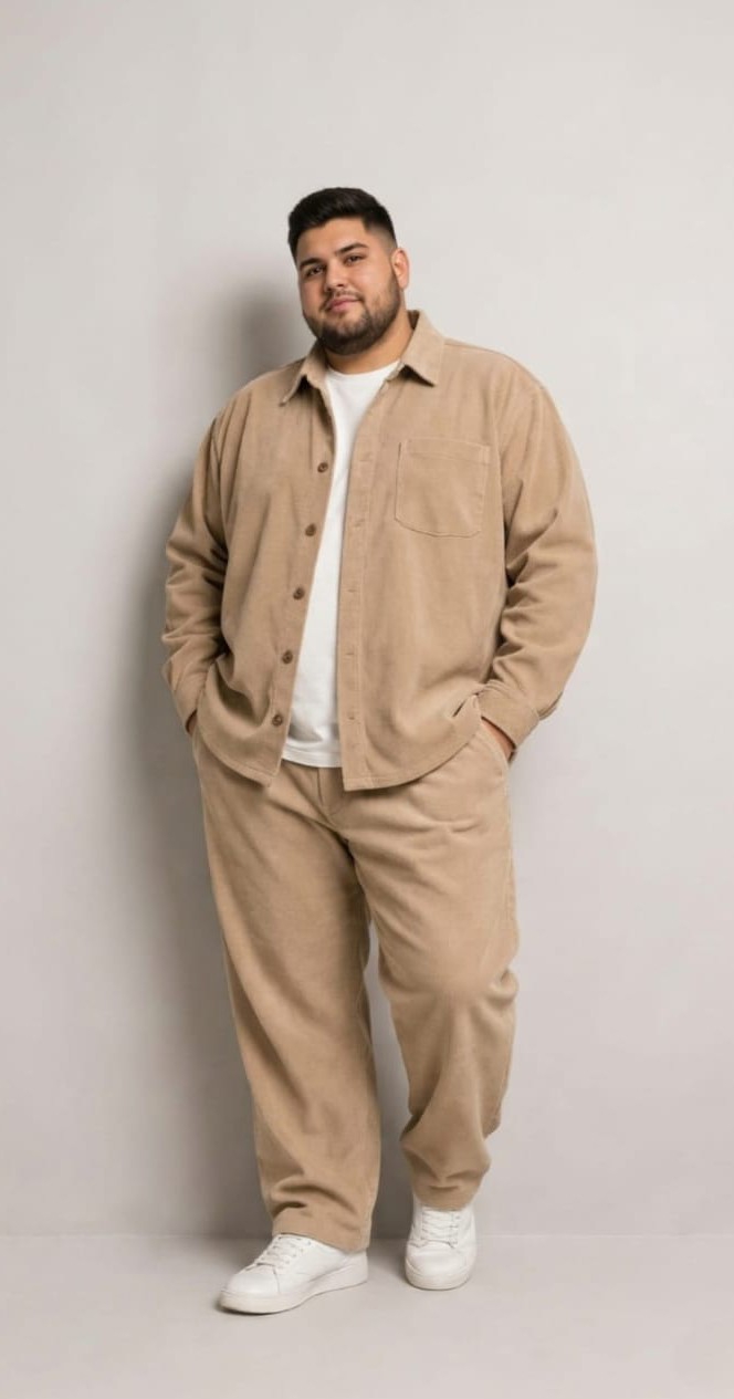 Camisaco Corderoy Liviano Talles Especiales - Imagen 3