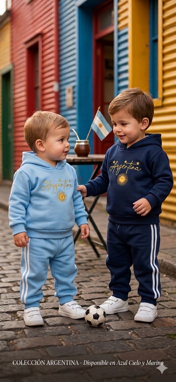 Conjunto Argentina Bordado Friza Peinada Bebe - Imagen 1