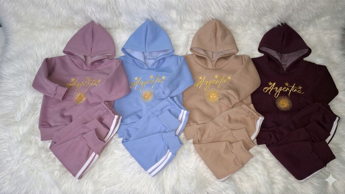 Conjunto Argentina Bordado Friza Peinada Bebe - Imagen 2