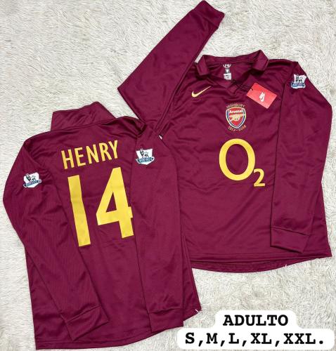 Camiseta Manga Larga Arsenal Retro(henry #14). - Miniatura 3
