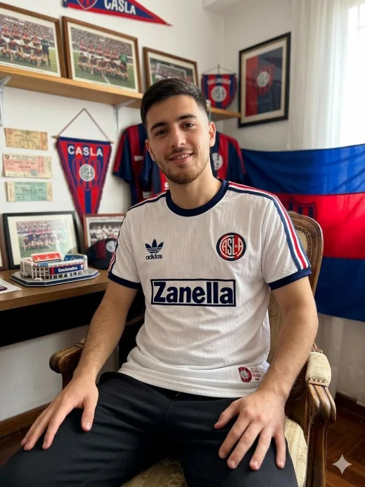Remera Retro San Lorenzo (zanella).