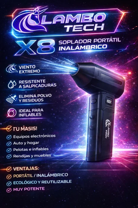 Soplador Portátil Inalámbrico Lambo Tech X8