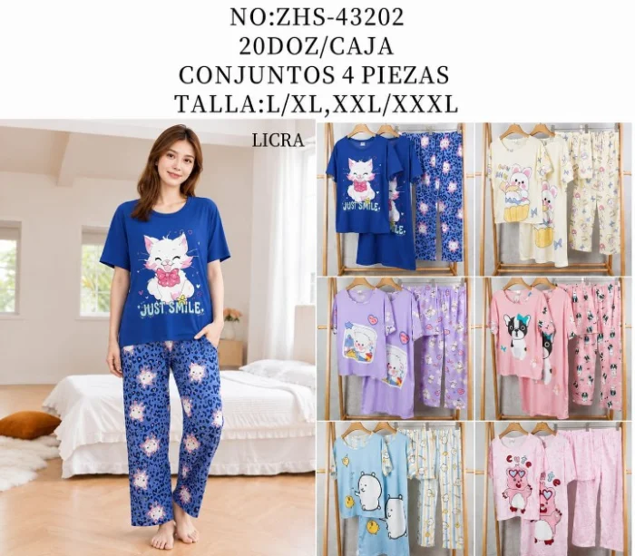 Pijamas 4piezas por Docena
