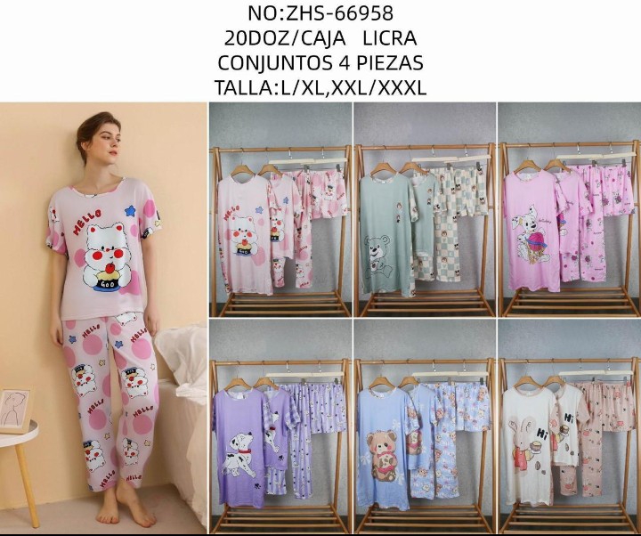 Pijamas 4piezas por Docena - Imagen 2