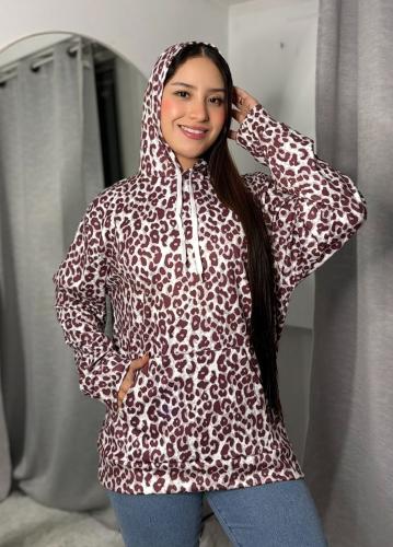 Super Maxi Buzo Darlon Animal Print Excelente Calidad