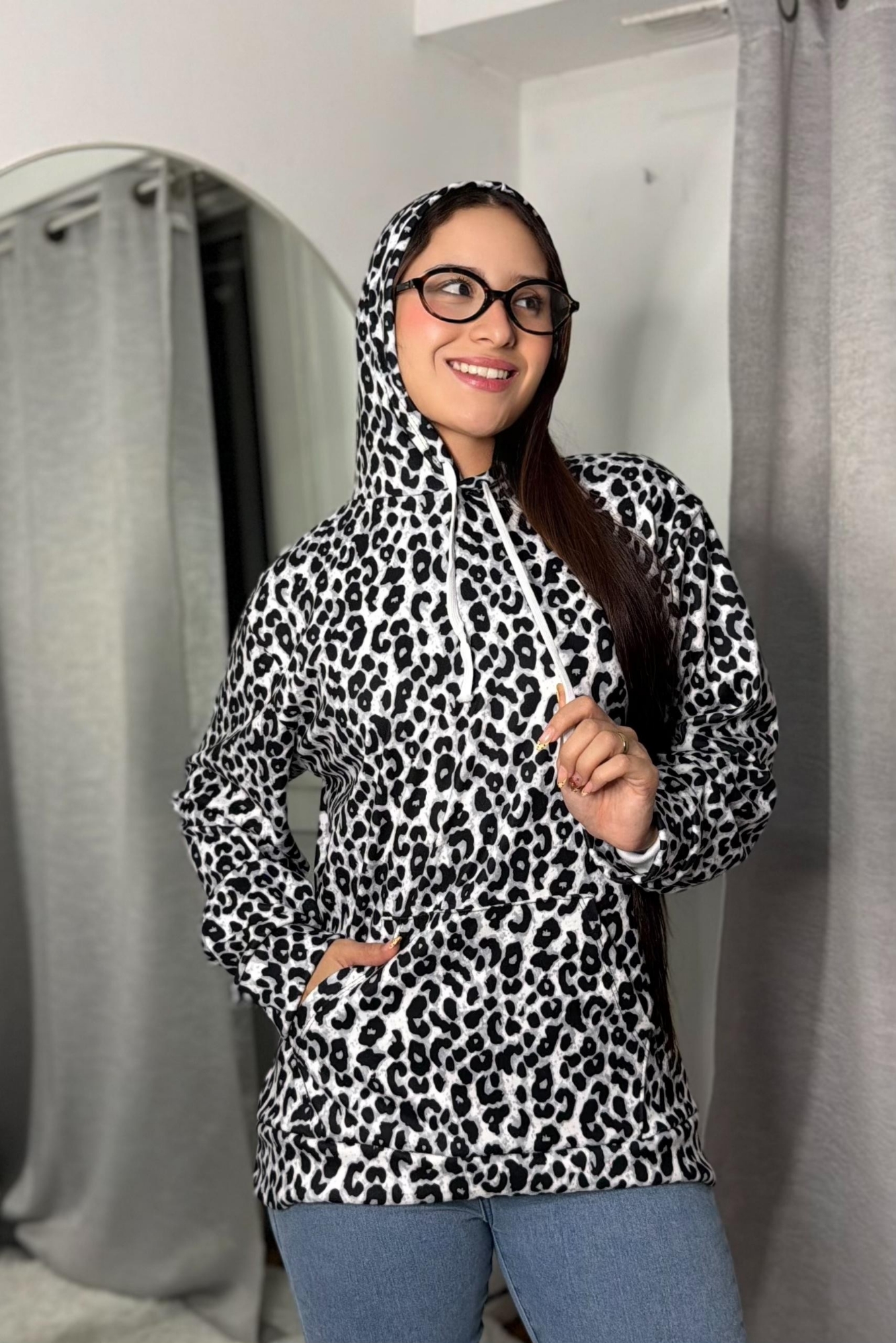 Super Maxi Buzo Darlon Animal Print Excelente Calidad - Imagen 3