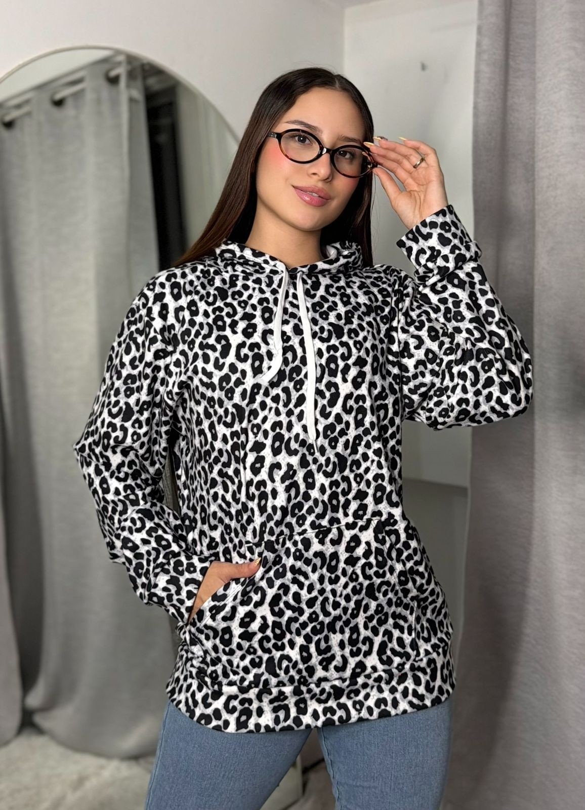 Super Maxi Buzo Darlon Animal Print Excelente Calidad - Imagen 4