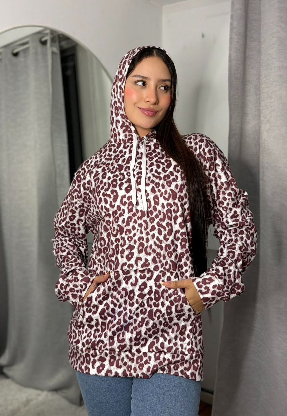 Super Maxi Buzo Darlon Animal Print Excelente Calidad - Imagen 7