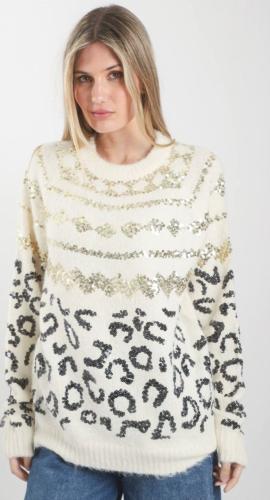 Sweater Animal Print Bordado Importado - Miniatura 3