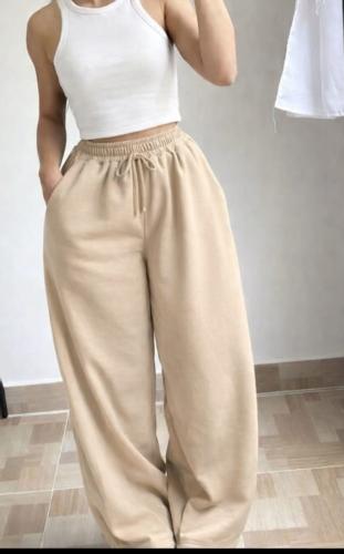 Pantalon Ancho Frisado