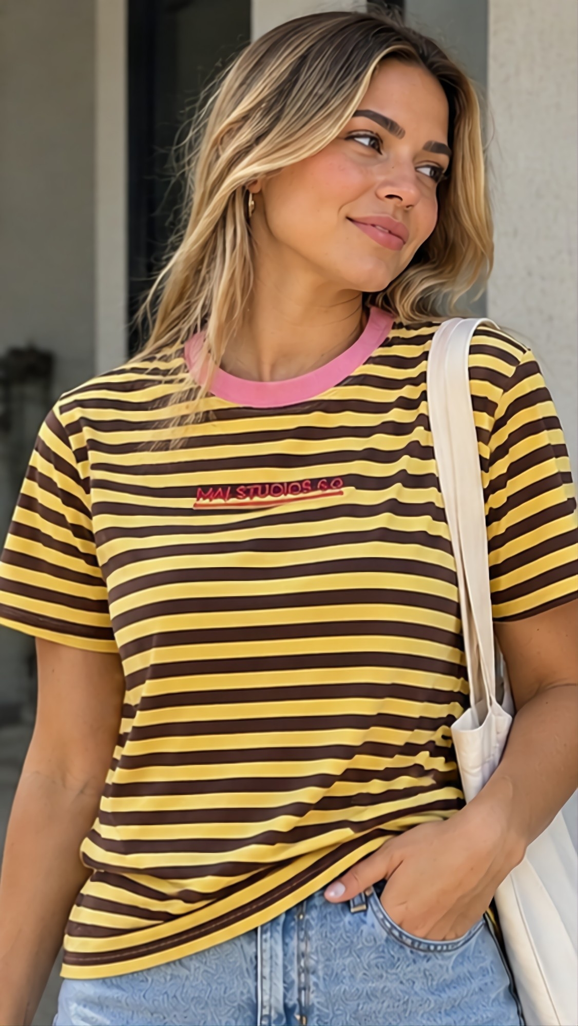 Remera Rayada Combinada Peinada - Imagen 3