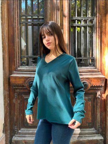 Remera Morley Cuello V "bianca"