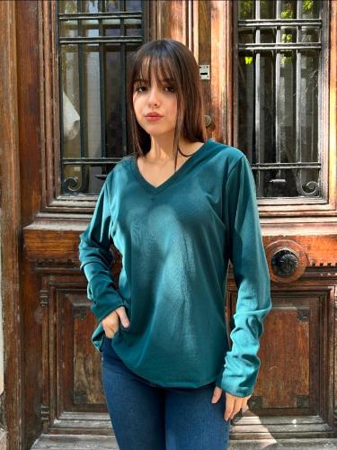 Remera Morley Cuello V "bianca" - Miniatura 3