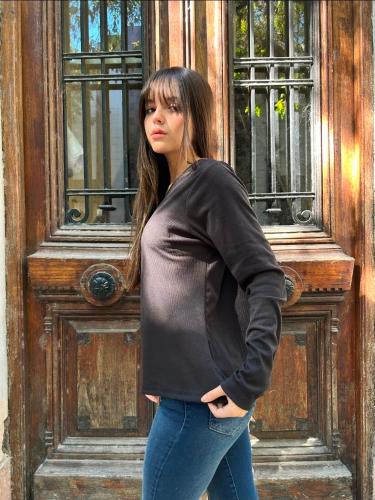 Remera Morley Cuello V "bianca" - Miniatura 5