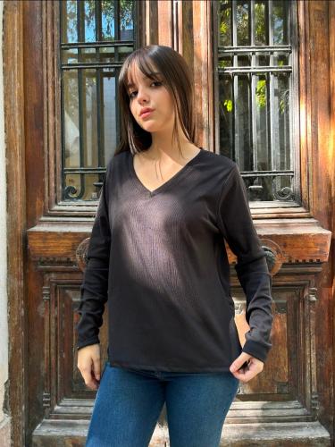 Remera Morley Cuello V "bianca" - Miniatura 6