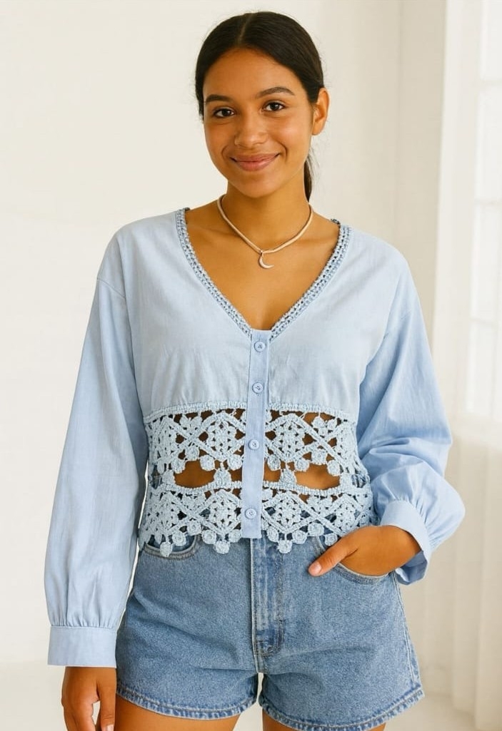 Blusa Flor Importada - Imagen 2