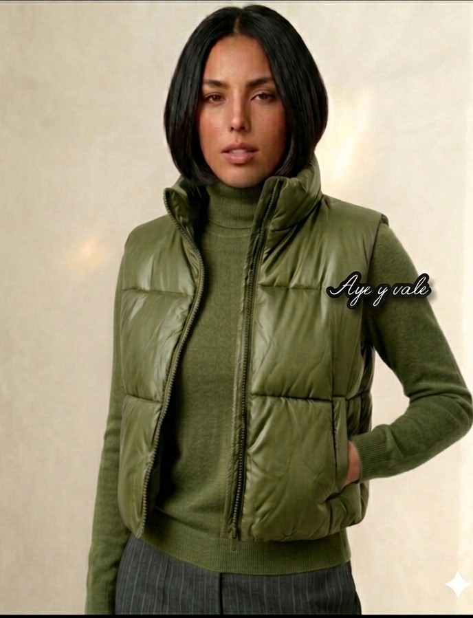 Chaleco Puffer con Bolsillo de Mujer - Imagen 2