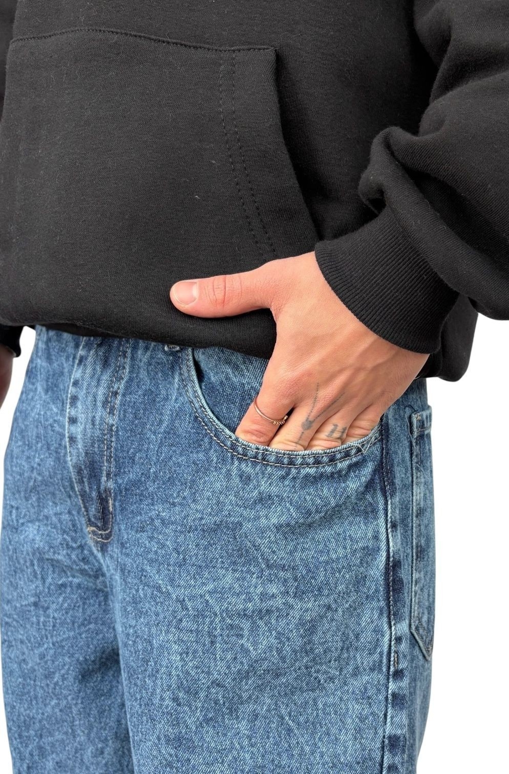 Jeans Baggy Azul Nevado - Imagen 4