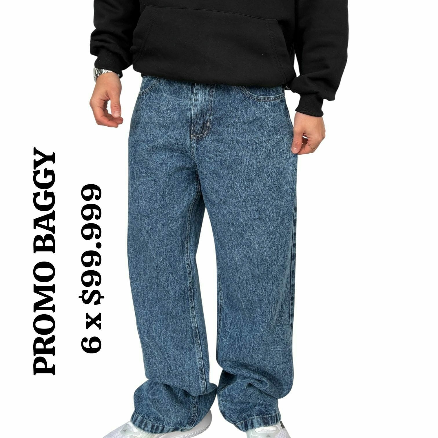 Jeans Baggy Azul Nevado - Imagen 8