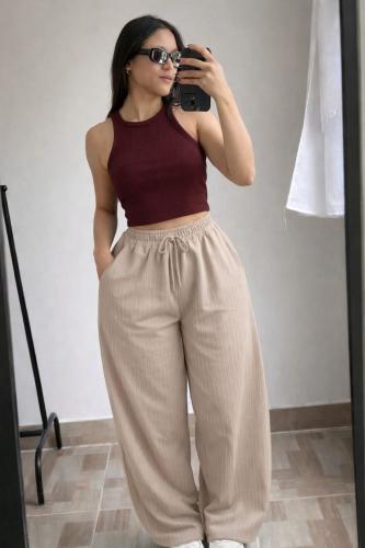 Pantalon Super Baggy Darlon Diferenciado Textura Hermosos!! - Miniatura 3