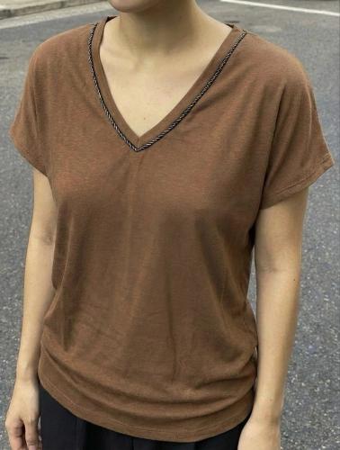 (dv4542) Remera Modal Cuello Detalle R66