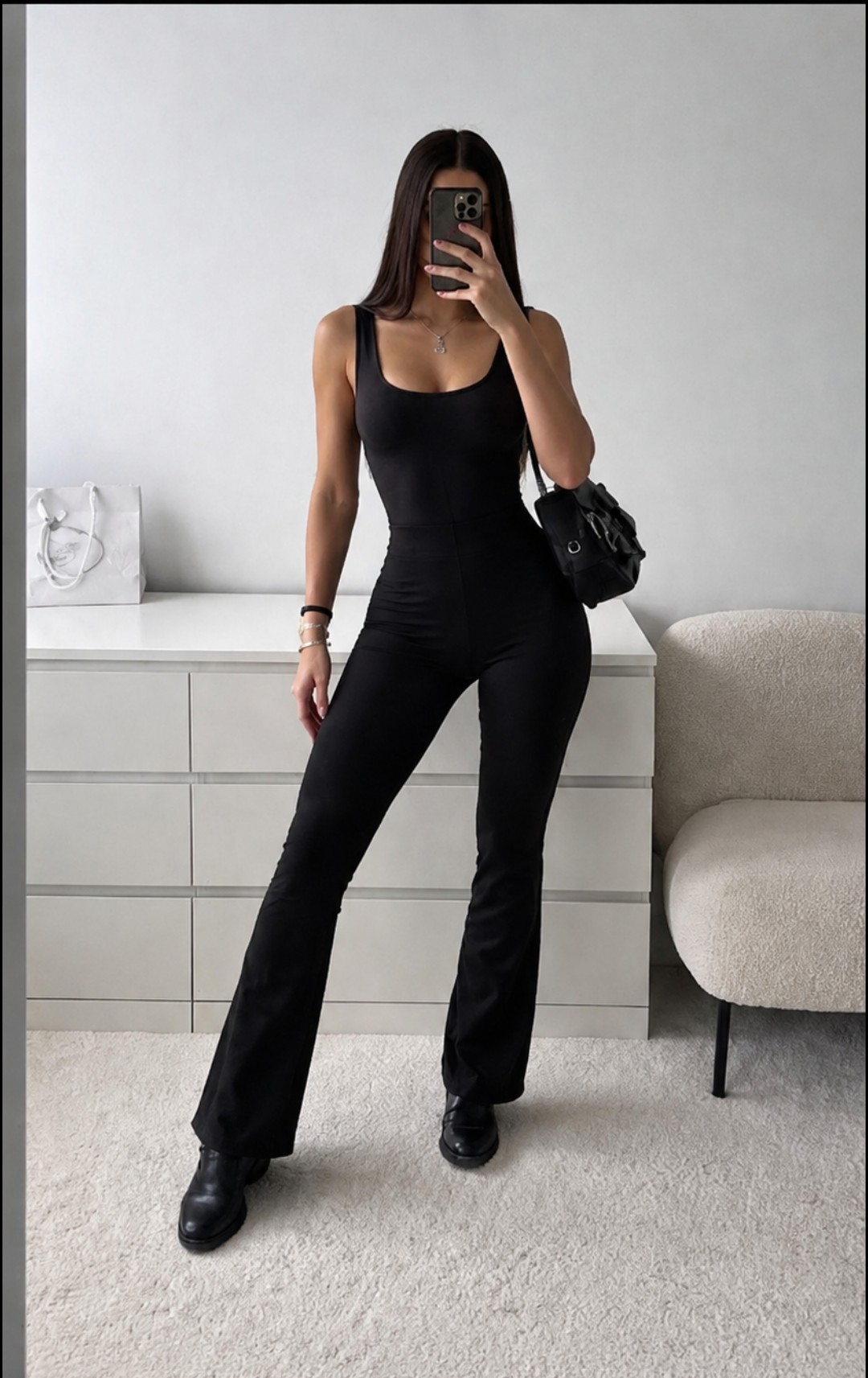 Catsuit Escote Cuadrado Frunce Atrás Musculosa - Imagen 2