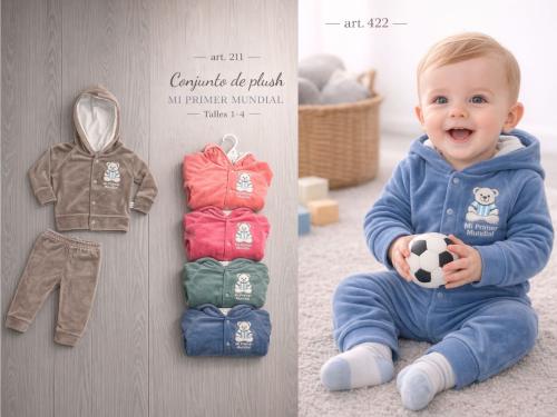 Conjunto Plush con Campera Mundial Micky Baby T.(1 al 4) Art.422 - Miniatura 1