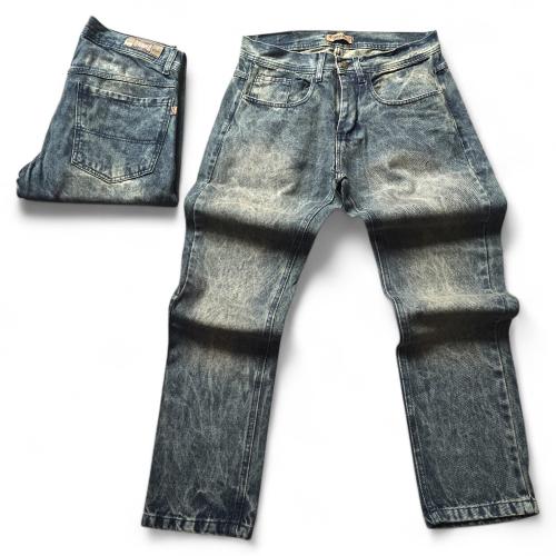 Pantalón Mom Recto de Hombre Azul Óxido Nevado