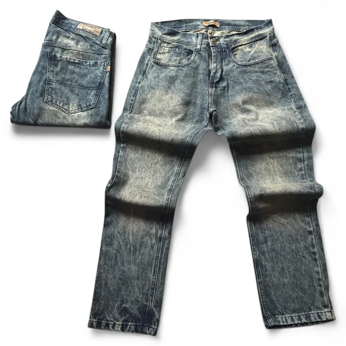 Pantalón Mom Recto de Hombre Azul Óxido Nevado