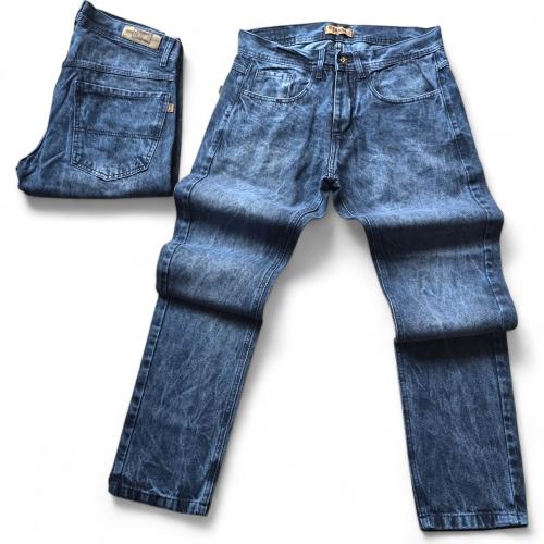 Pantalón Mom Recto Hombre Azul Nevado - Miniatura 1
